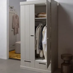 Discount Woood CONNECT Armoire en pin 2 portes 2 tiroirs