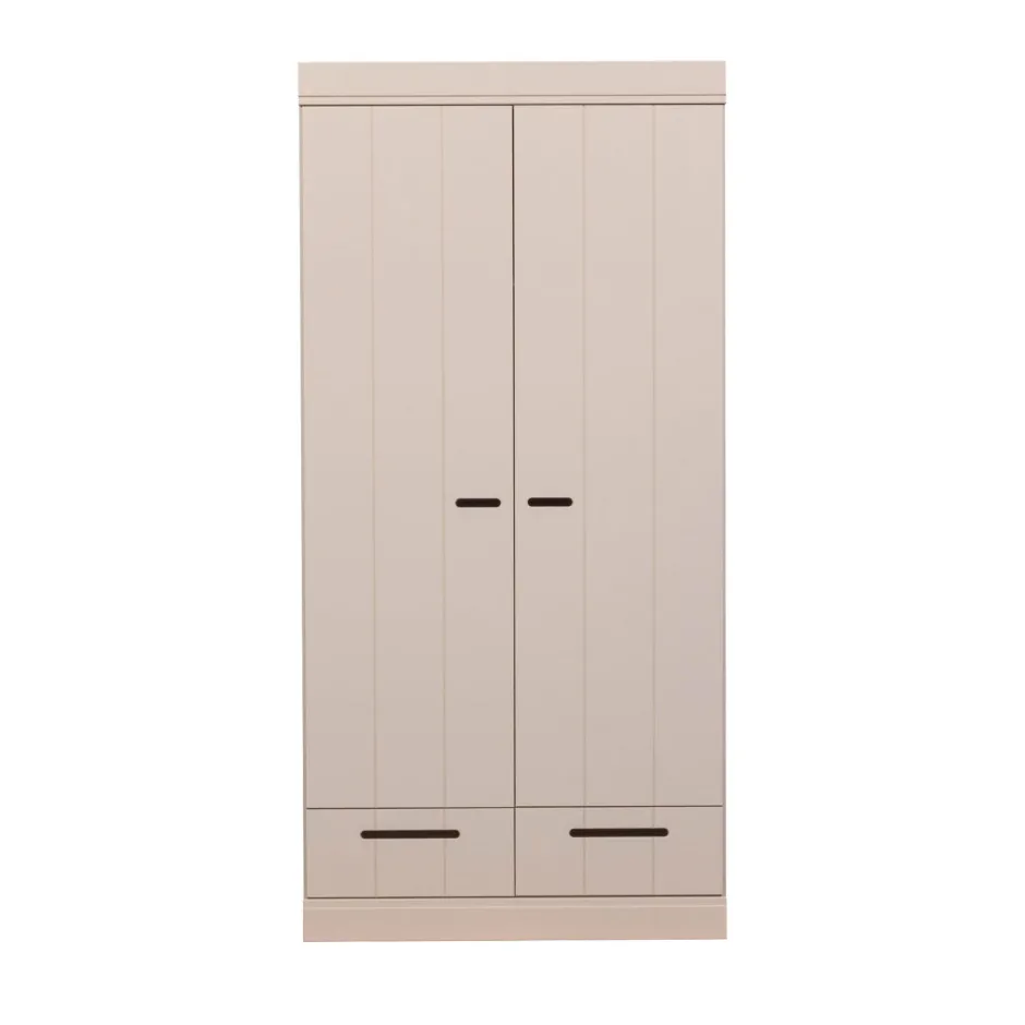 Discount Woood CONNECT Armoire en pin 2 portes 2 tiroirs