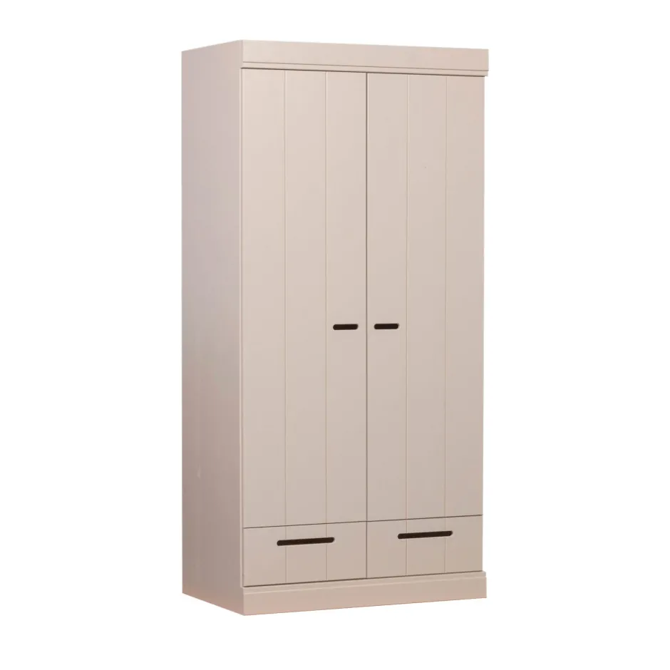 Discount Woood CONNECT Armoire en pin 2 portes 2 tiroirs