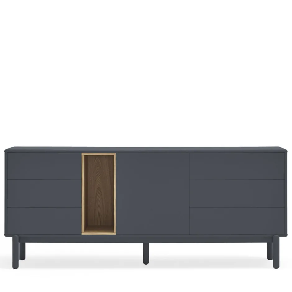 Best Teulat CORVO Buffet 1 porte 6 tiroirs en bois L180cm
