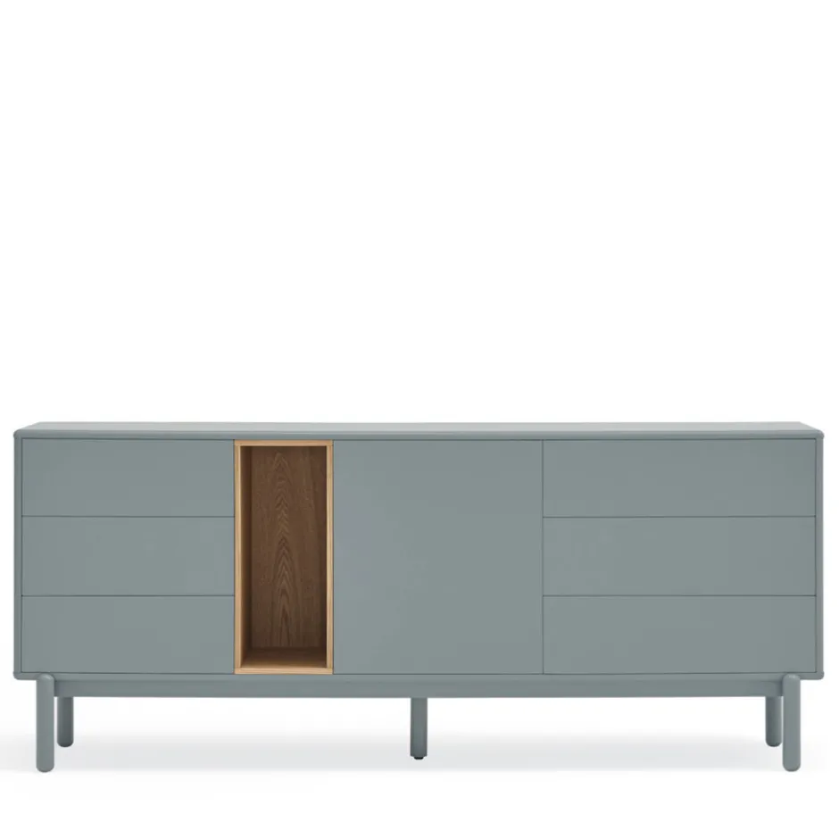Best Teulat CORVO Buffet 1 porte 6 tiroirs en bois L180cm