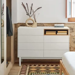 Online Teulat CORVO Commode 7 tiroirs 1 niche en bois L120xH90cm