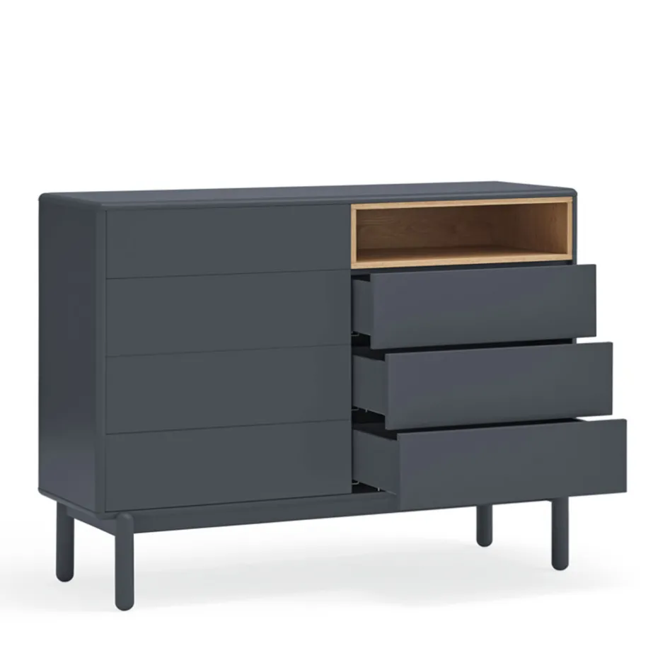 Online Teulat CORVO Commode 7 tiroirs 1 niche en bois L120xH90cm