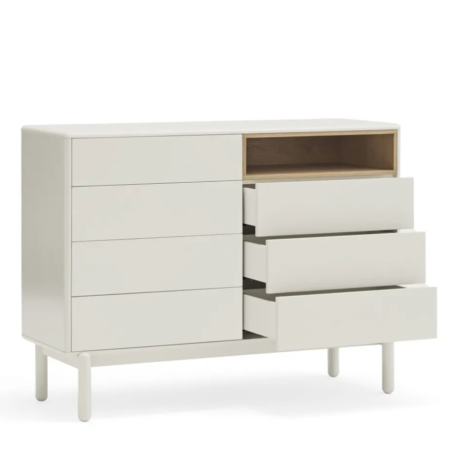 Online Teulat CORVO Commode 7 tiroirs 1 niche en bois L120xH90cm