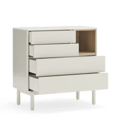 Online Teulat CORVO Commode 4 tiroirs 1 niche en bois L90xH90cm