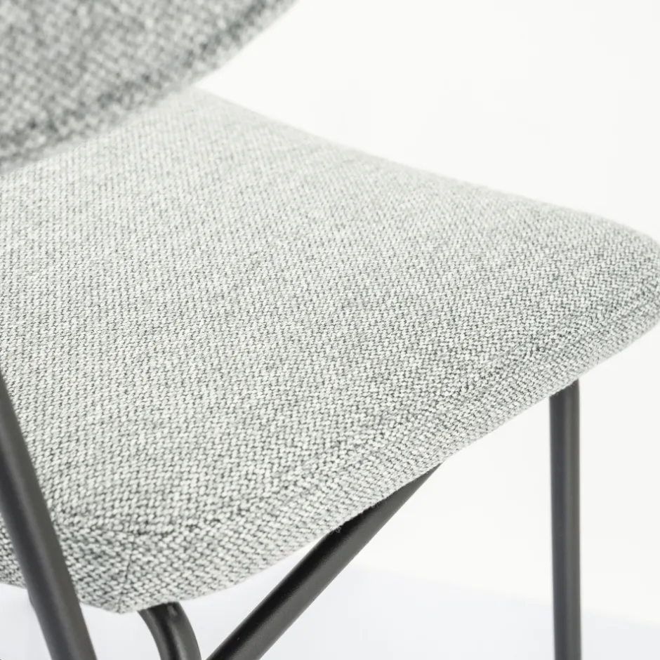 Hot By-Boo CROCKETT Lot de 2 chaises de bar en tissu et métal H66cm