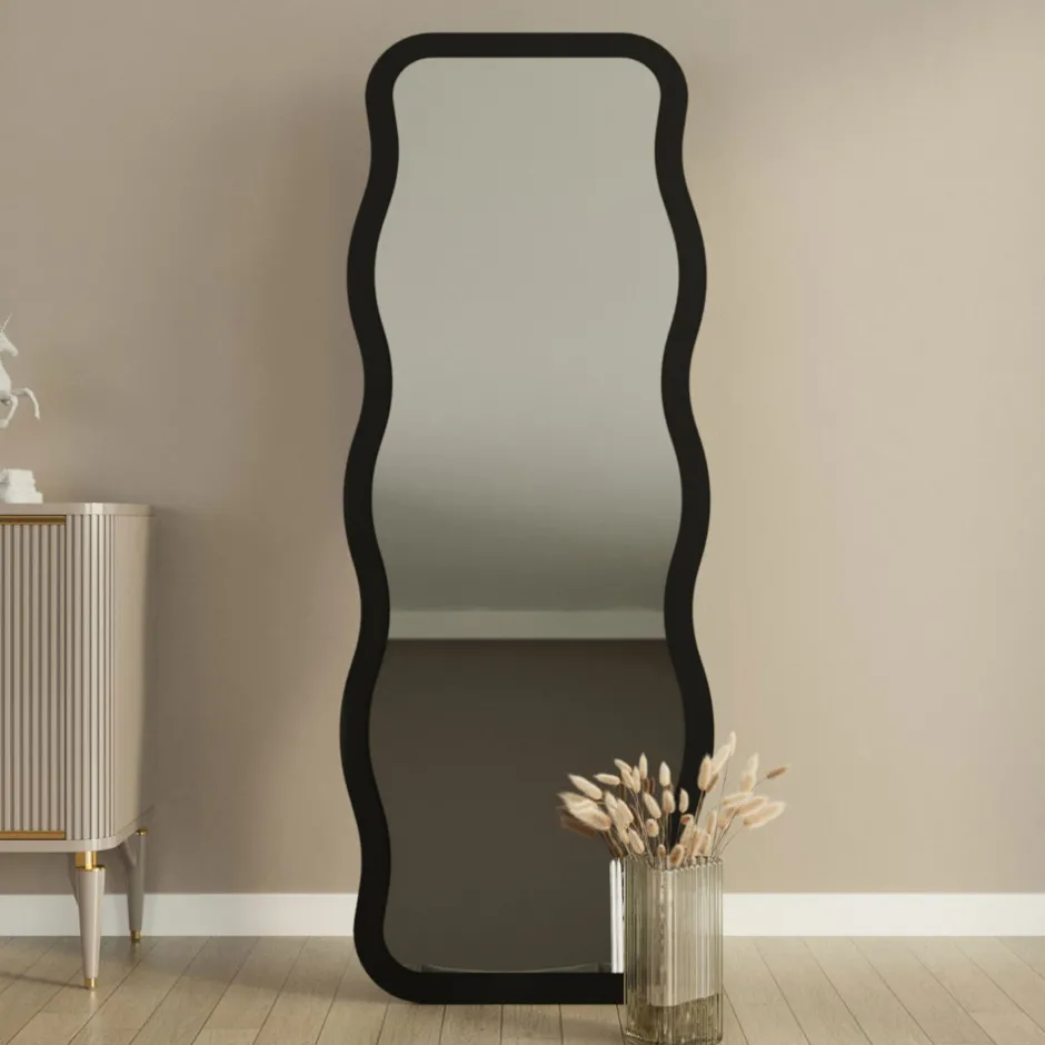 Outlet Drawer CURVI Miroir sur pieds en bois 50x160cm