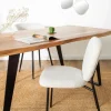 Discount Drawer DALBY Lot de 2 chaises en tissu bouclette et métal