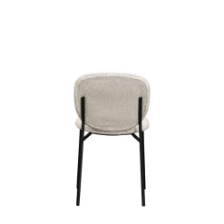 Discount Drawer DALBY Lot de 2 chaises en tissu bouclette et métal