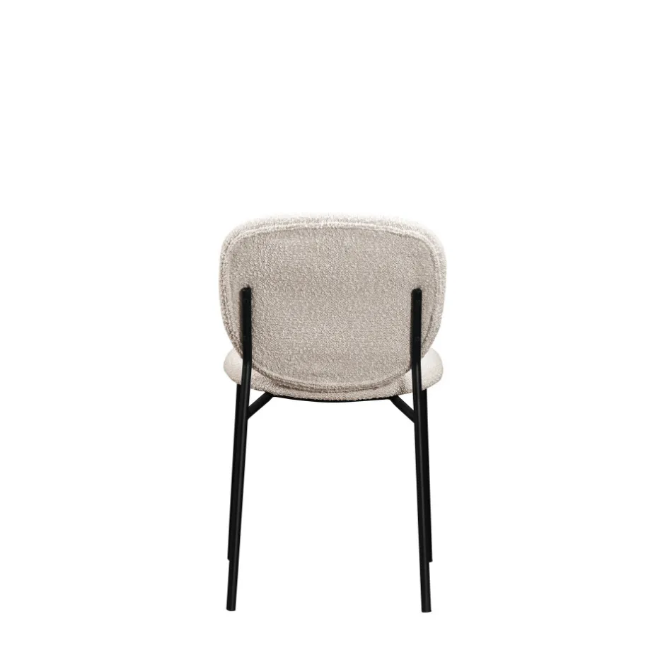 Discount Drawer DALBY Lot de 2 chaises en tissu bouclette et métal