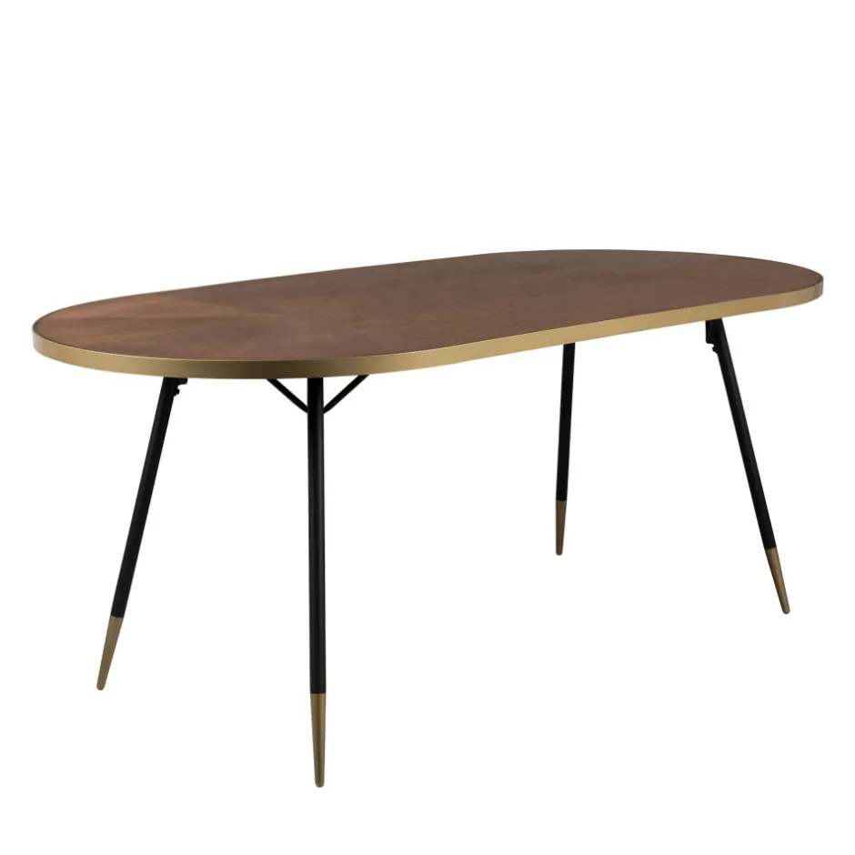 Clearance No name DENISE Table à manger 6 personnes en bois et métal