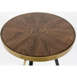 Best No name DENISE Table basse ronde en métal et bois ø44cm