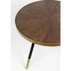 Discount No name DENISE Table basse ronde en métal et bois ø61cm