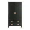 Woood DIAN Armoire vestiaire pour enfant 2 portes 2 tiroirs