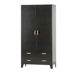 Woood DIAN Armoire vestiaire pour enfant 2 portes 2 tiroirs