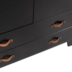 Woood DIAN Armoire vestiaire pour enfant 2 portes 2 tiroirs