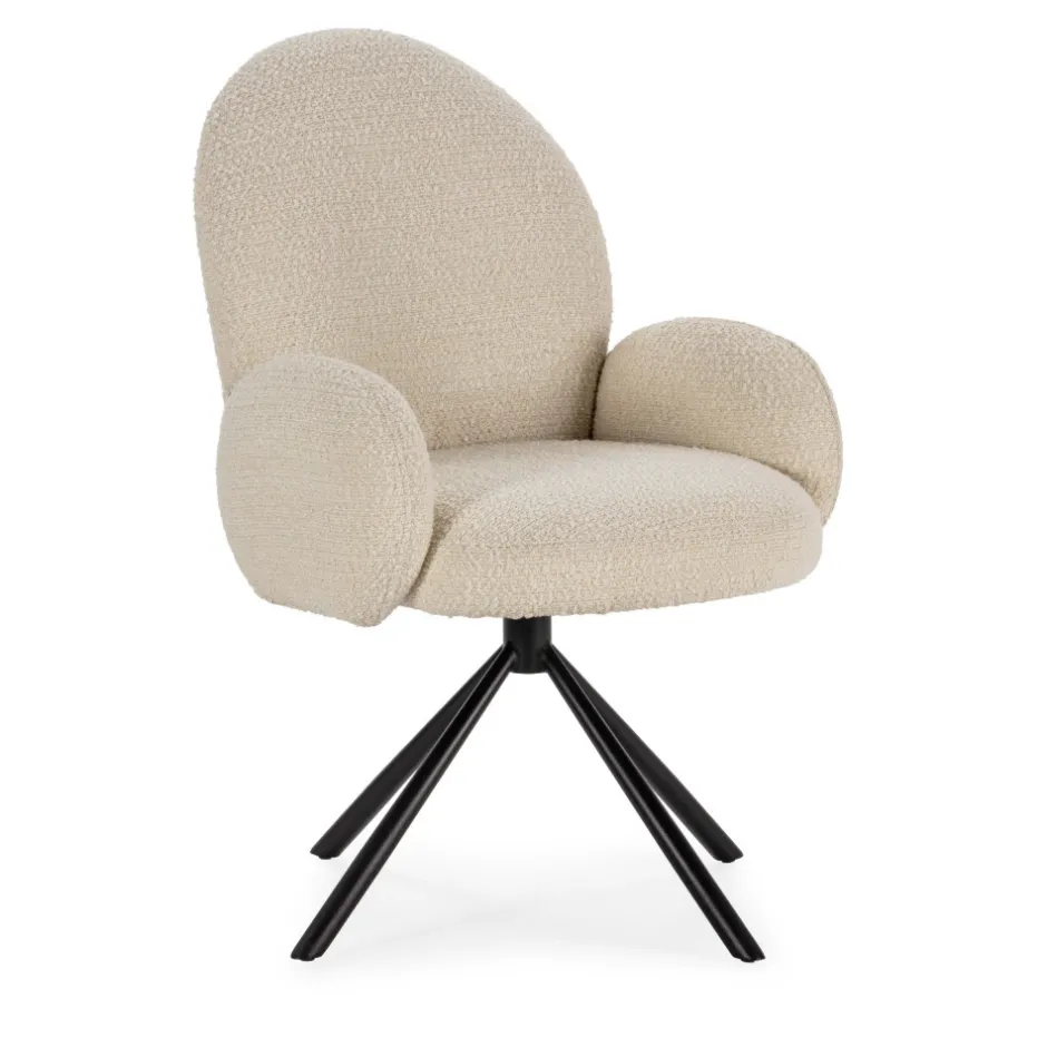 Online No name DOURO Chaise de bureau en tissu bouclette et métal