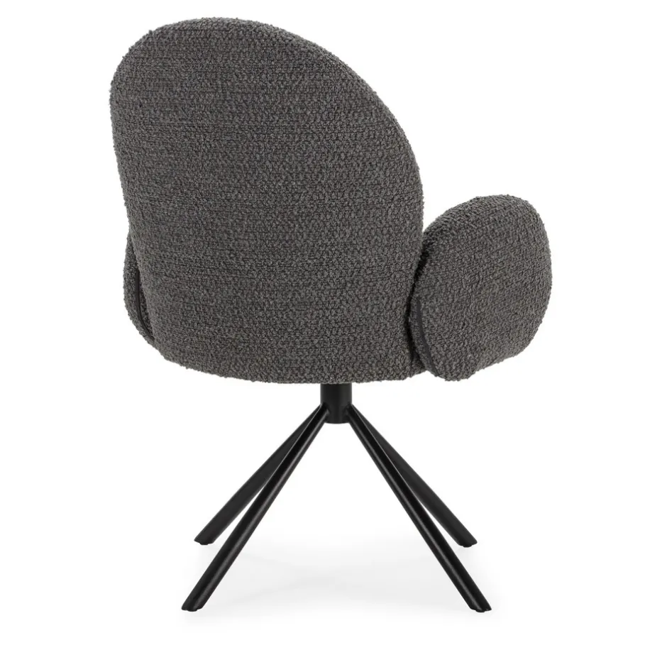 Online No name DOURO Chaise de bureau en tissu bouclette et métal