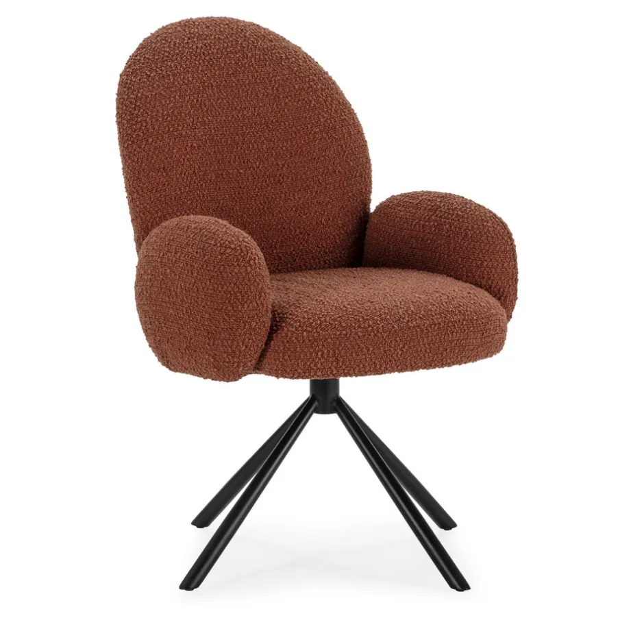 Online No name DOURO Chaise de bureau en tissu bouclette et métal
