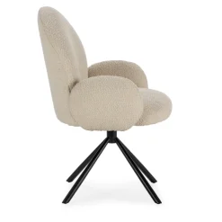 Online No name DOURO Chaise de bureau en tissu bouclette et métal