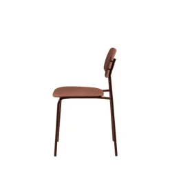 Discount No name ELIN Lot de 4 chaises en plastique et métal