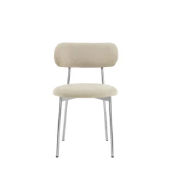 Outlet Drawer ELLI Lot de 2 chaises en tissu pieds chrome