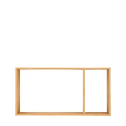 House Nordic EMBER Etagère murale 2 niches en bambou L70cm