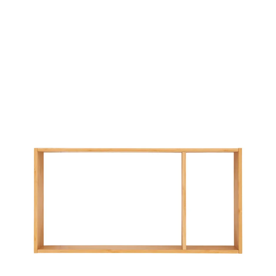 House Nordic EMBER Etagère murale 2 niches en bambou L70cm