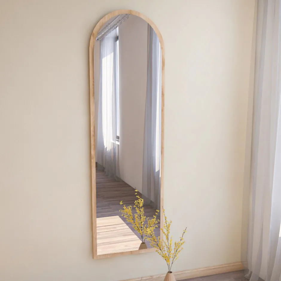 Online Drawer EMRI Miroir sur pieds en bois 50x160cm