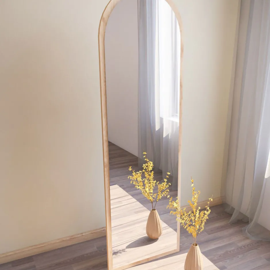 Online Drawer EMRI Miroir sur pieds en bois 50x160cm