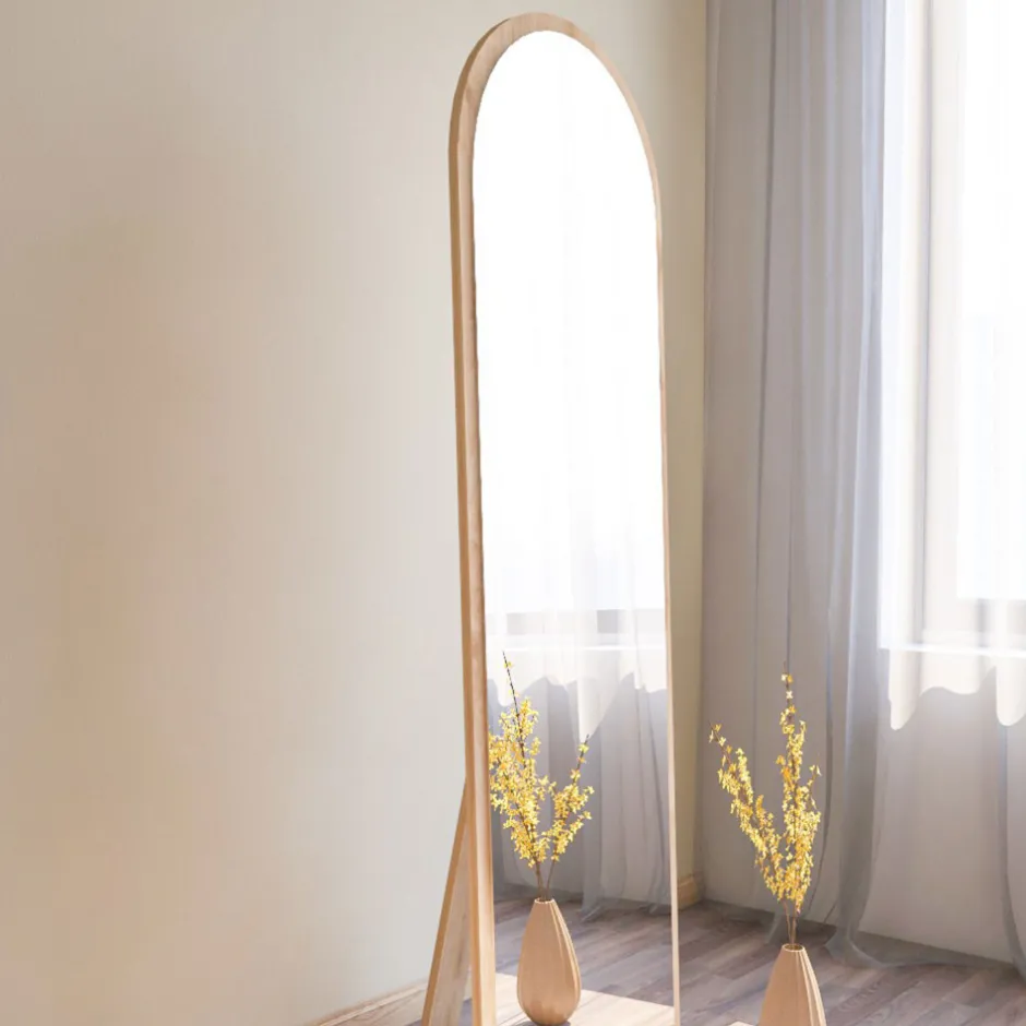 Online Drawer EMRI Miroir sur pieds en bois 50x160cm