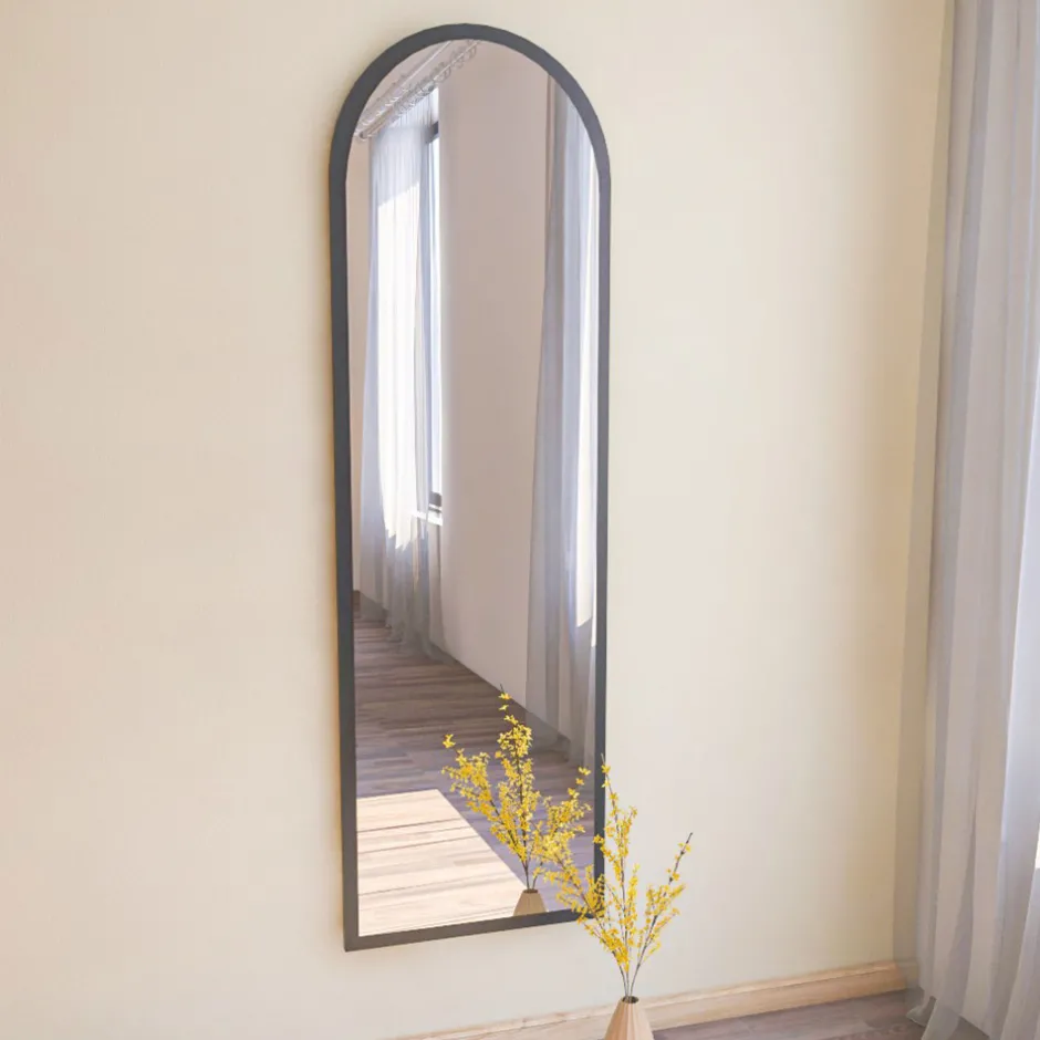 Online Drawer EMRI Miroir sur pieds en bois 50x160cm