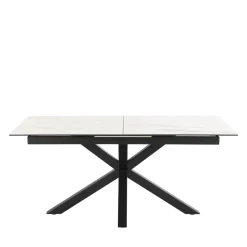 New Drawer EURAME Table à manger extensible 6 à 8 places en céramique et métal 168-210x90cm