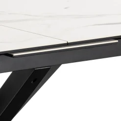 New Drawer EURAME Table à manger extensible 6 à 8 places en céramique et métal 168-210x90cm