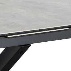 Discount Drawer EURAME Table à manger extensible 6 à 12 personnes en céramique et métal 200-240x100cm