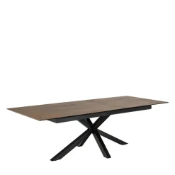 Discount Drawer EURAME Table à manger extensible 6 à 12 personnes en céramique et métal 200-240x100cm