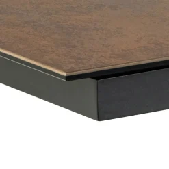 Discount Drawer EURAME Table à manger extensible 6 à 12 personnes en céramique et métal 200-240x100cm