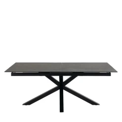 Discount Drawer EURAME Table à manger extensible 6 à 12 personnes en céramique et métal 200-240x100cm