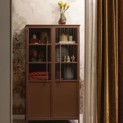 Sale Woood EXHIBIT Vitrine 2 portes en métal H170cm