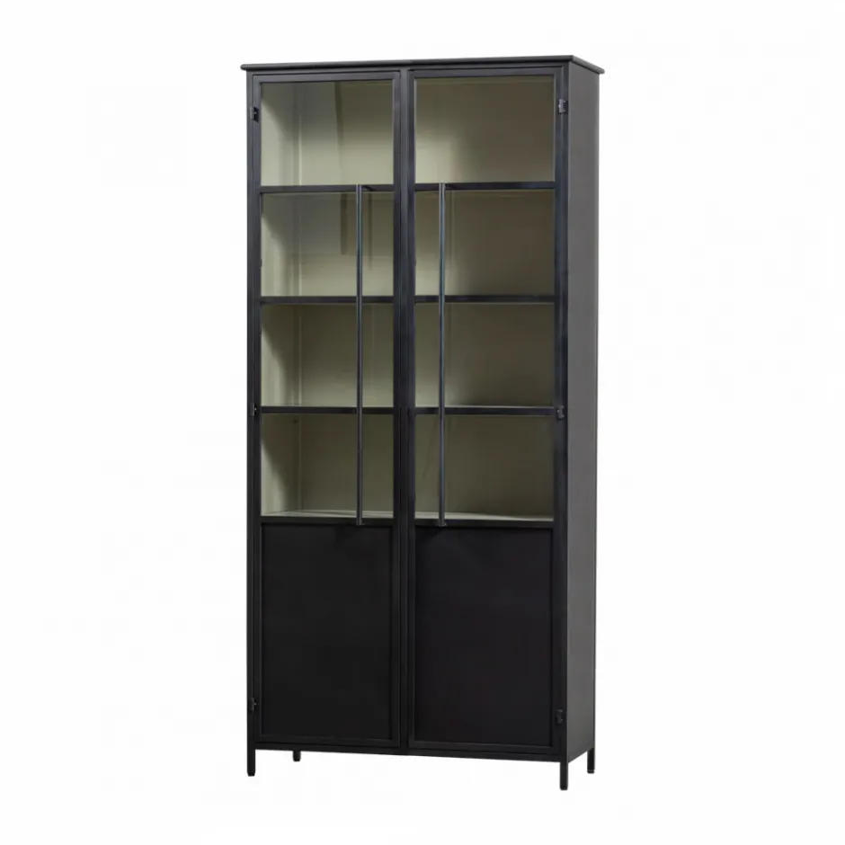 Clearance Woood EXHIBIT XL Vitrine 2 portes en métal H200cm