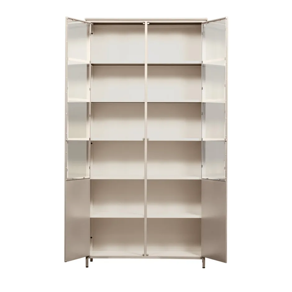 Clearance Woood EXHIBIT XL Vitrine 2 portes en métal H200cm