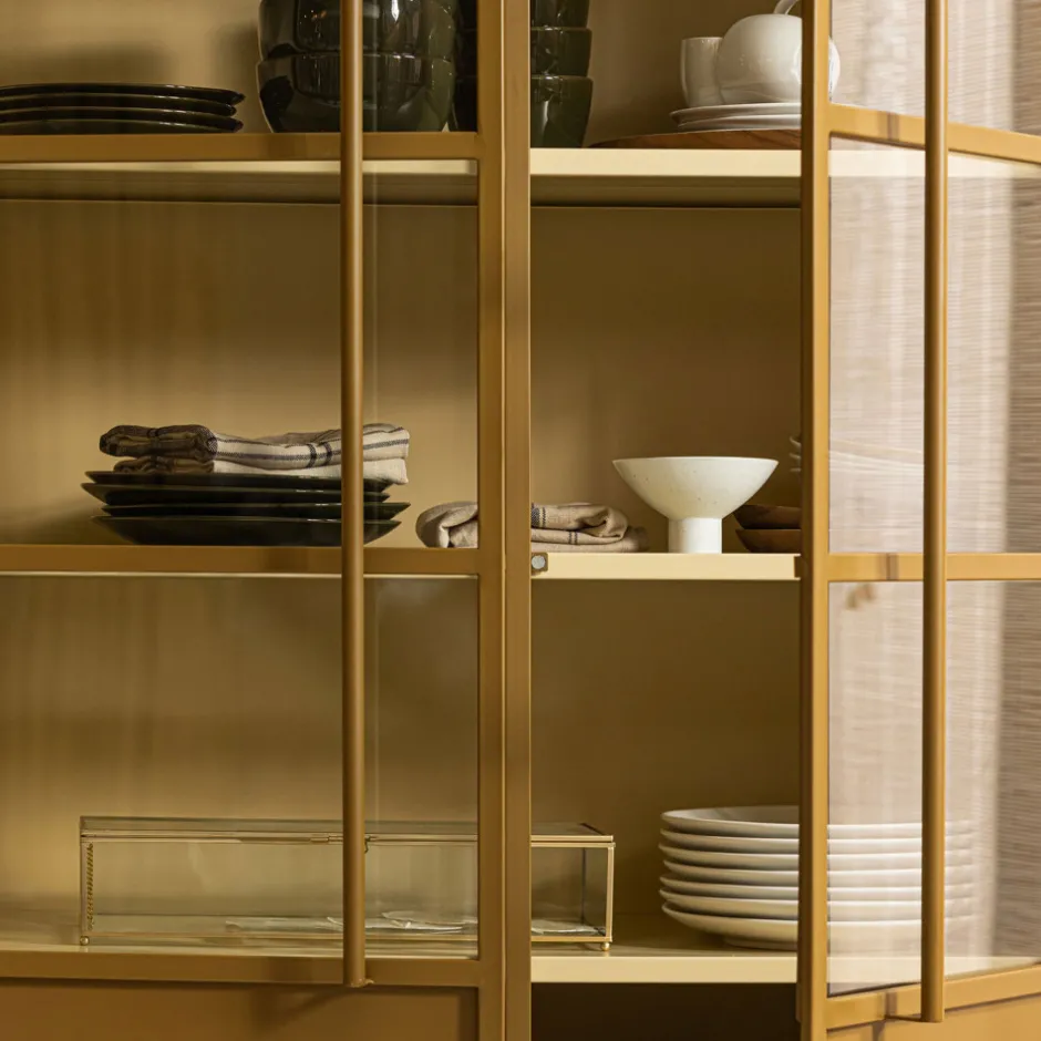 Clearance Woood EXHIBIT XL Vitrine 2 portes en métal H200cm