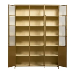 Clearance Woood EXHIBIT XL Vitrine 3 portes en métal H200cm