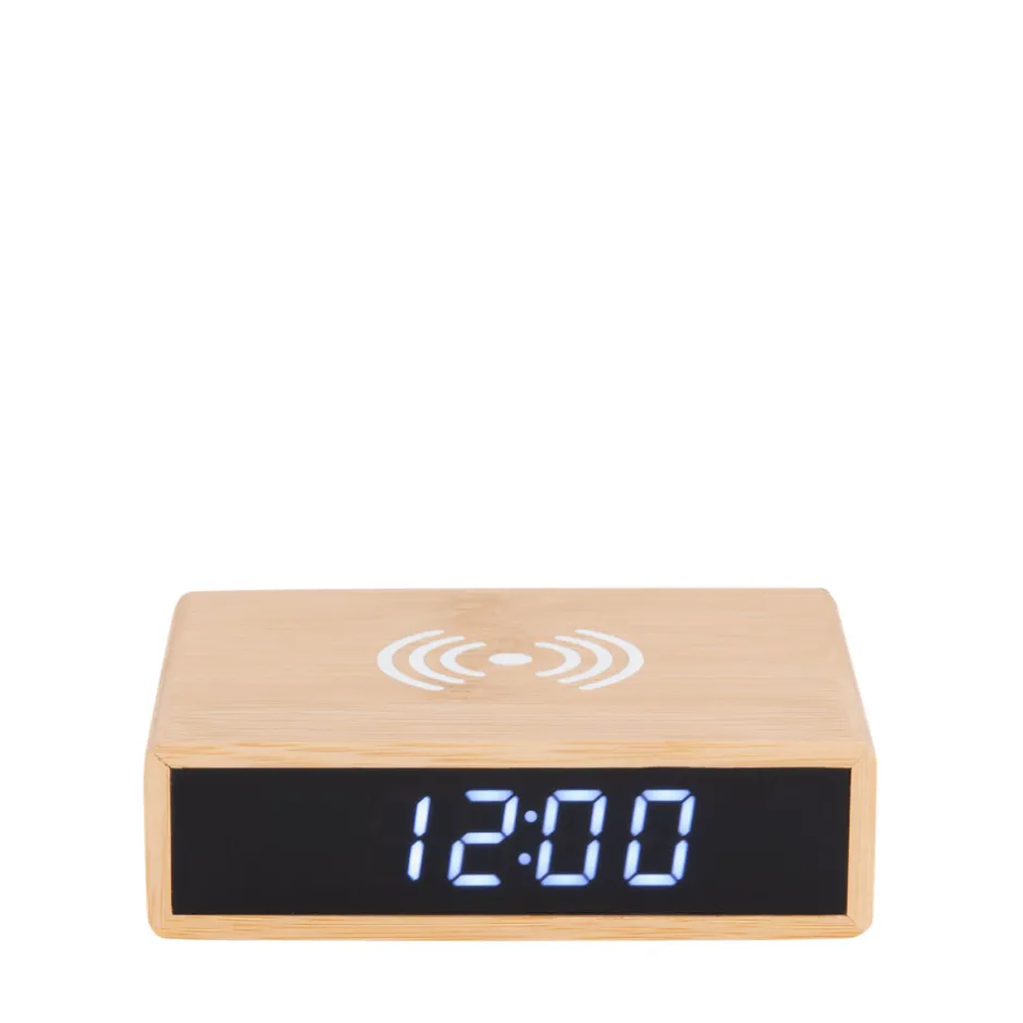 Online Karlsson FAT Réveil en bois avec chargeur téléphone
