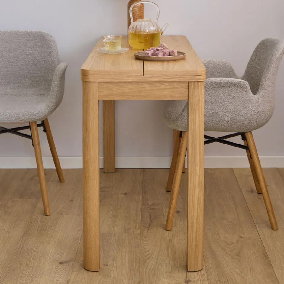Sale Drawer FIKA Table à manger extensible 2 à 4 personnes en bois 120x45-90cm