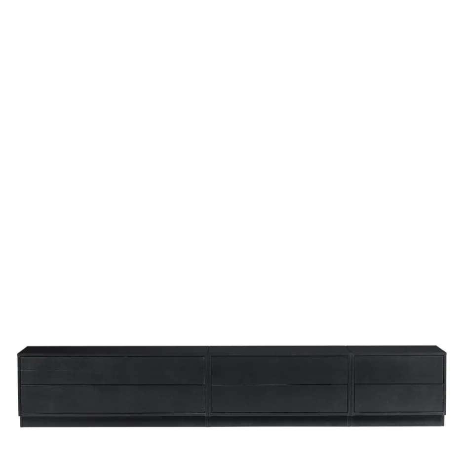Clearance Woood FINCA Meuble TV en bois massif de pin L75cm