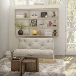 Clearance Karup Design FLIP Canapé convertible 2,5 places en lin et bois