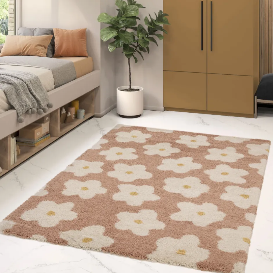 Online Drawer FLORA I Tapis contemporain à motif floral