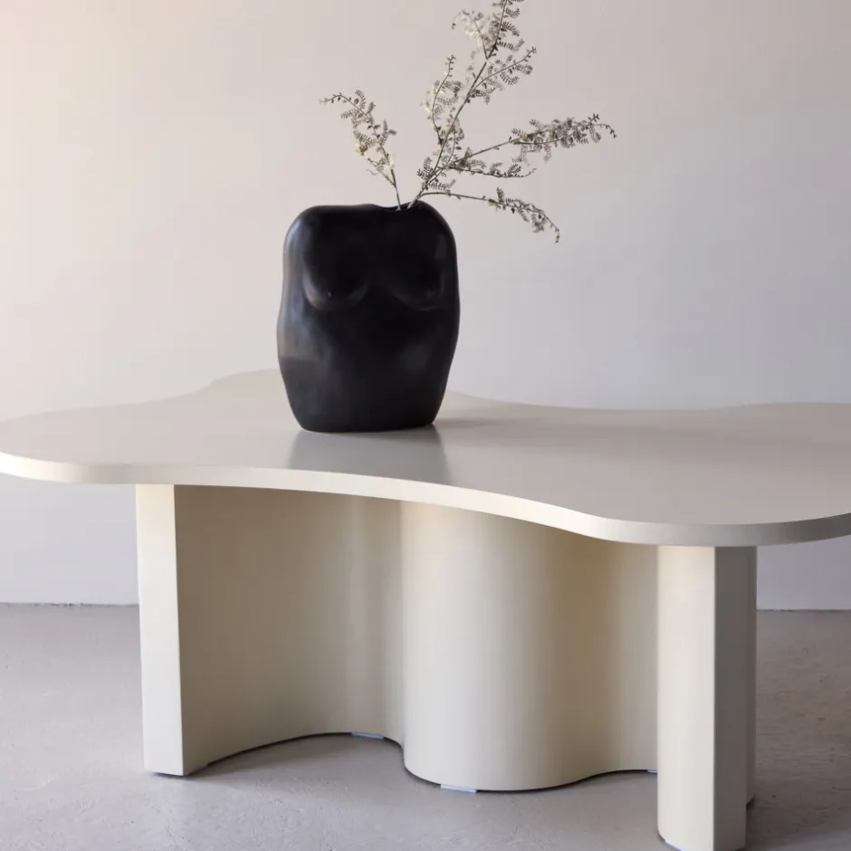 New Venture Home FLOW Table basse organique en bois 120x80cm