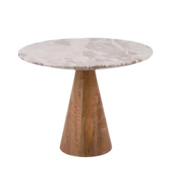 Sale Leitmotiv FORCE Table d’appoint en bois et marbre ø40cm